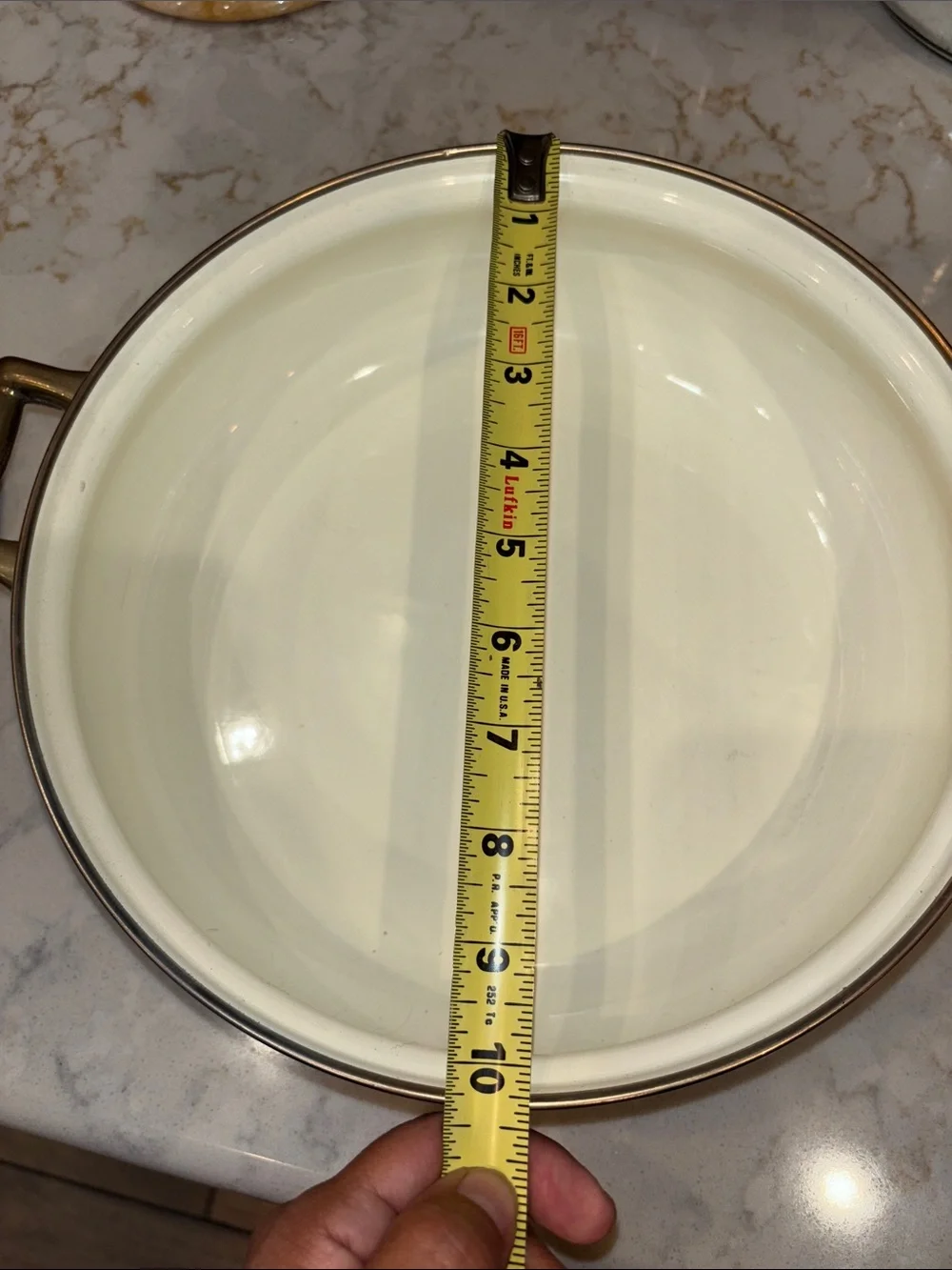 Vintage Tabletops “Kensington Garden Skillet/brass details